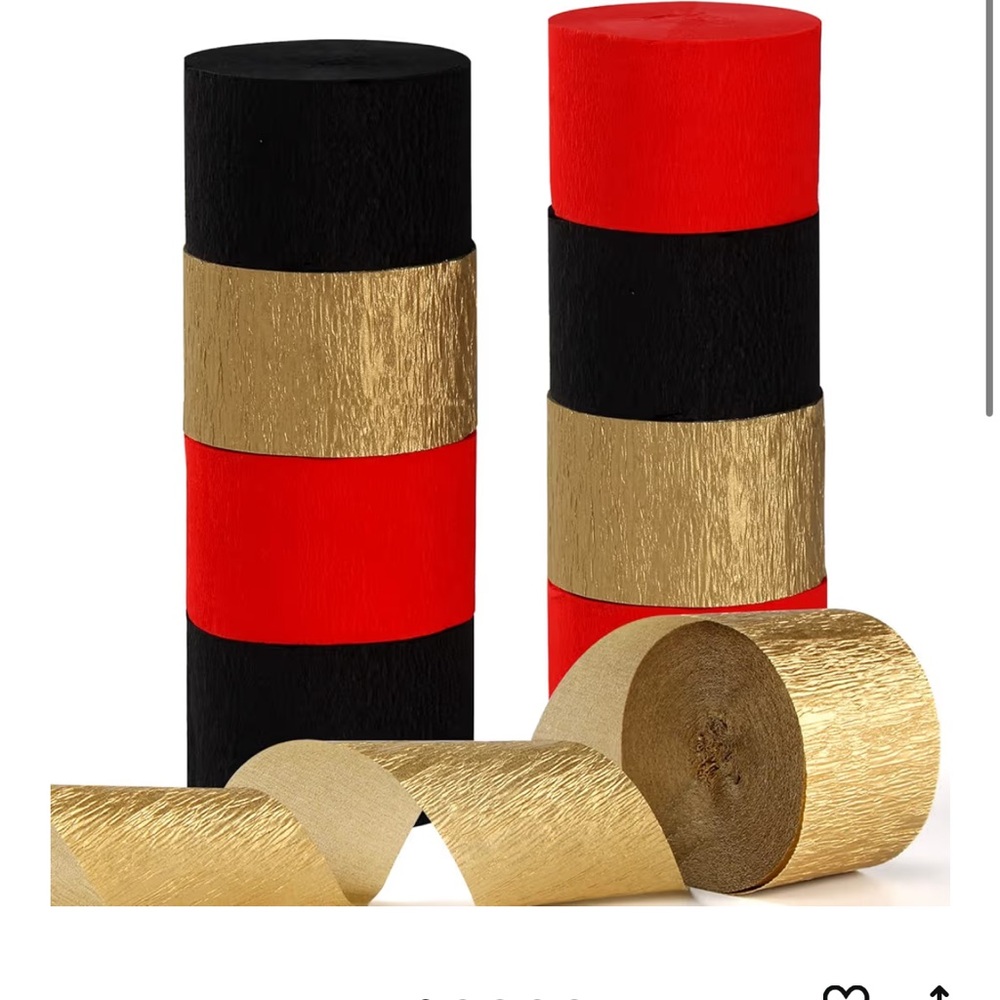 90th Birthday Party Supplies LOT - Red, Black, Gold - Picture 9 of 14